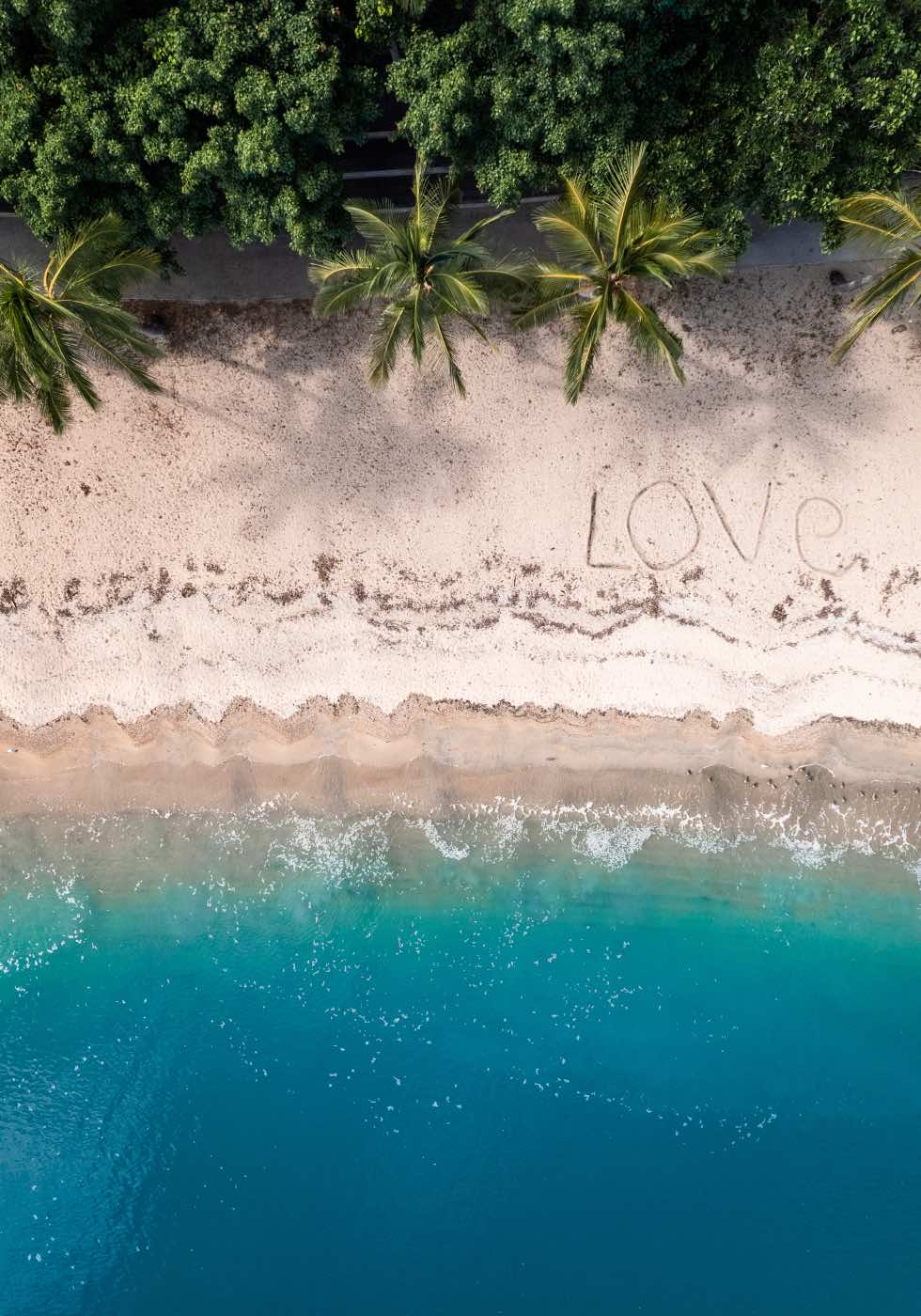 All you need is love whitsundays aerial beach photograph