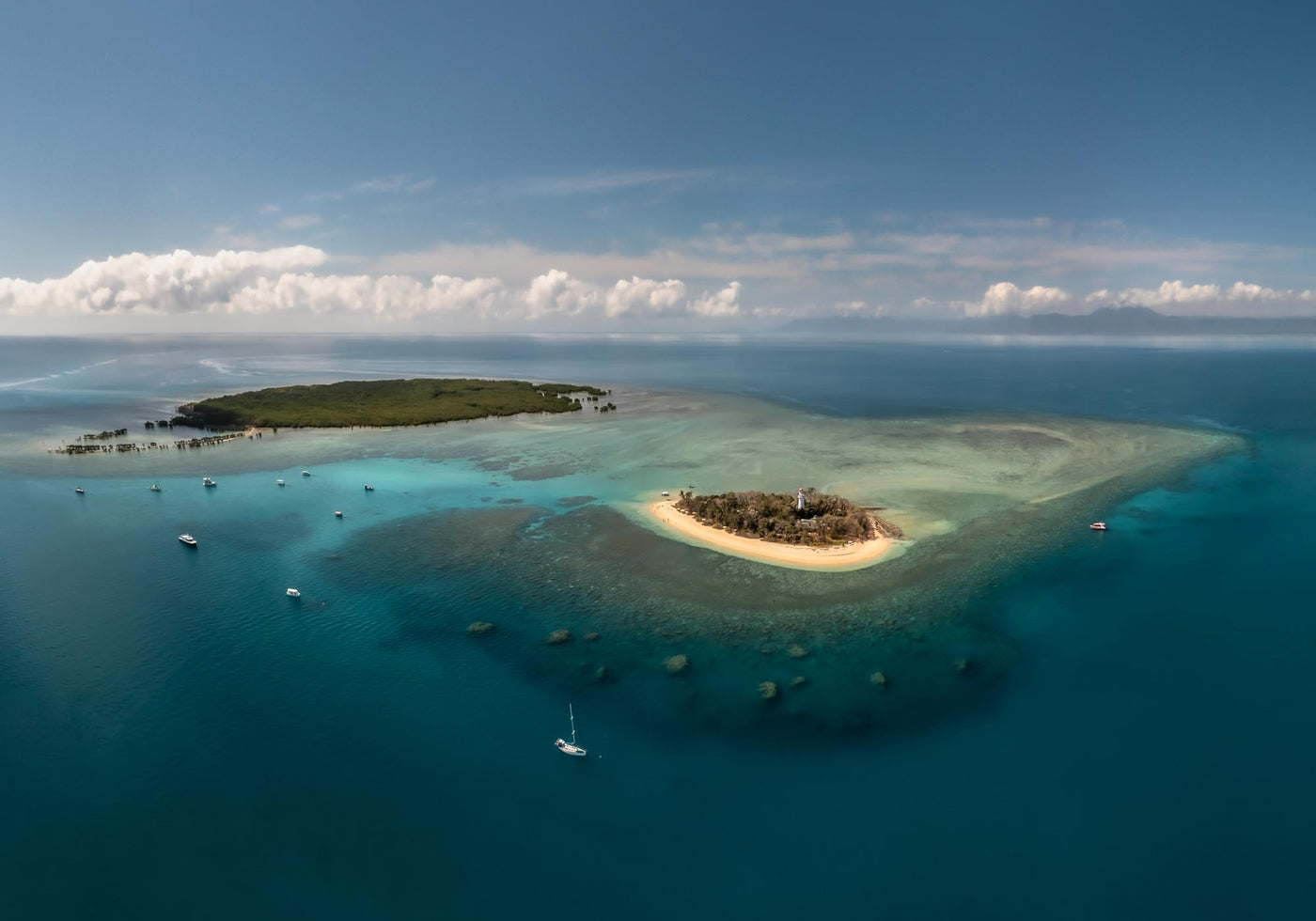 Low Isles great barrier reef aerial landscape photograph
