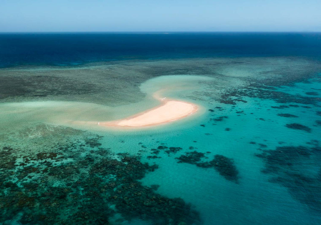 mackay sand cay photograph captured over the great barrier reef
